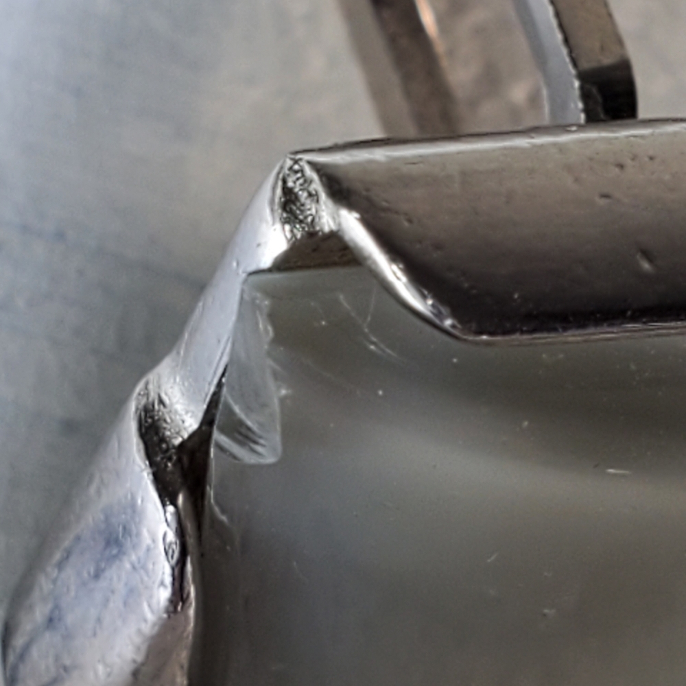 Vintage Rectangle Shape, Silver Tone Cuff Links - image 7